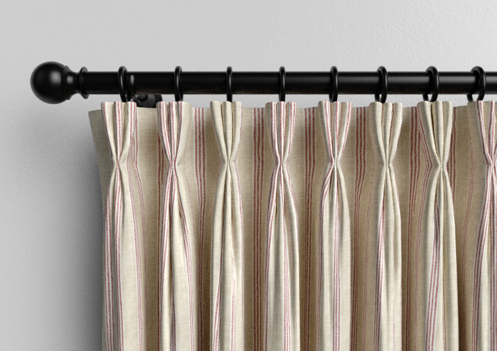 Emily Bond George Stripe Print, Red - Made to Measure Curtains - Image 11